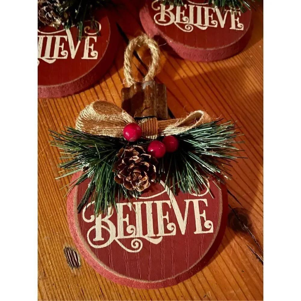 Believe Ornaments x3